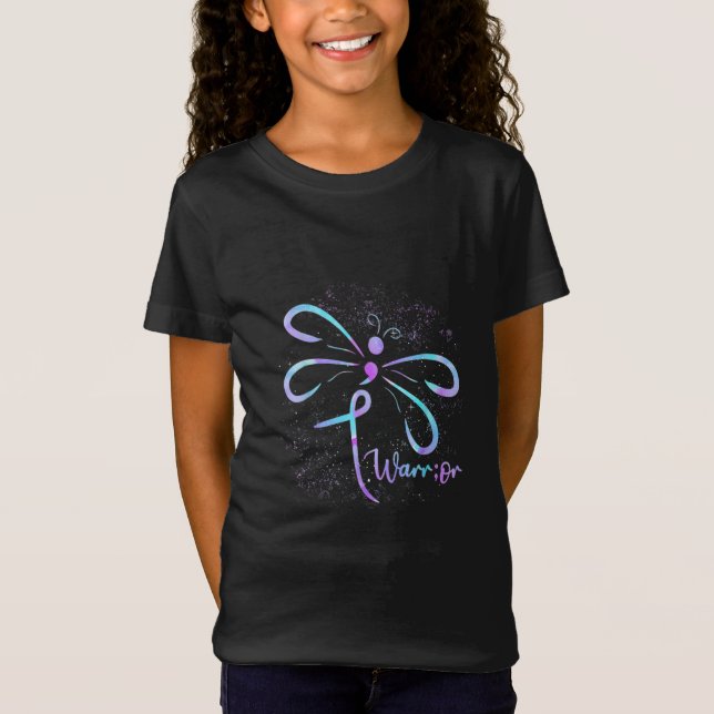 Camiseta Dragonfly Semicolon Prevenção ao Suicídio Sensibil (Frente)