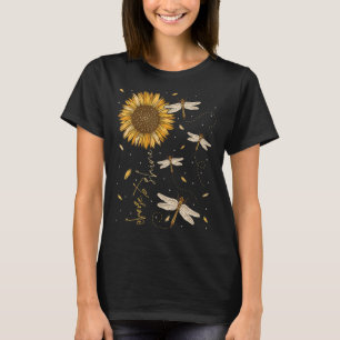 Camiseta Dragonfly Sunflower Opta Por Brilhar A Mindset De