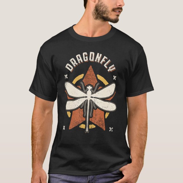 Camiseta Dragonfly Vintage Retro Classic Animal (Frente)