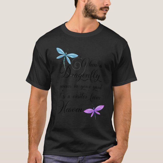Camiseta Dragonfly Visitor De Dragonflies De Cotação Pesada (Frente)