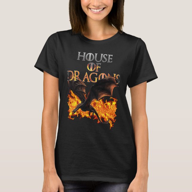 Camiseta Dragons and Fire Cool Fantasy (Frente)