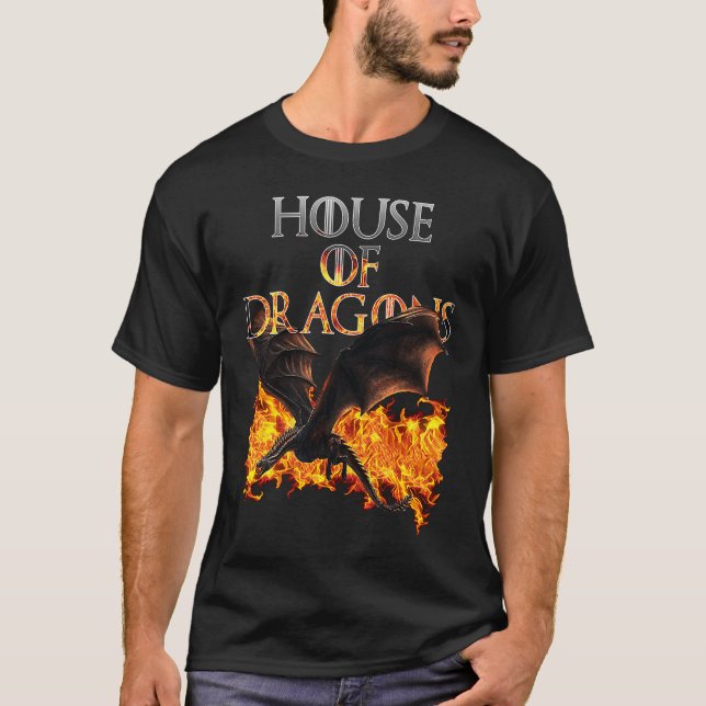 Camiseta Dragons and Fire Cool Fantasy (Frente)