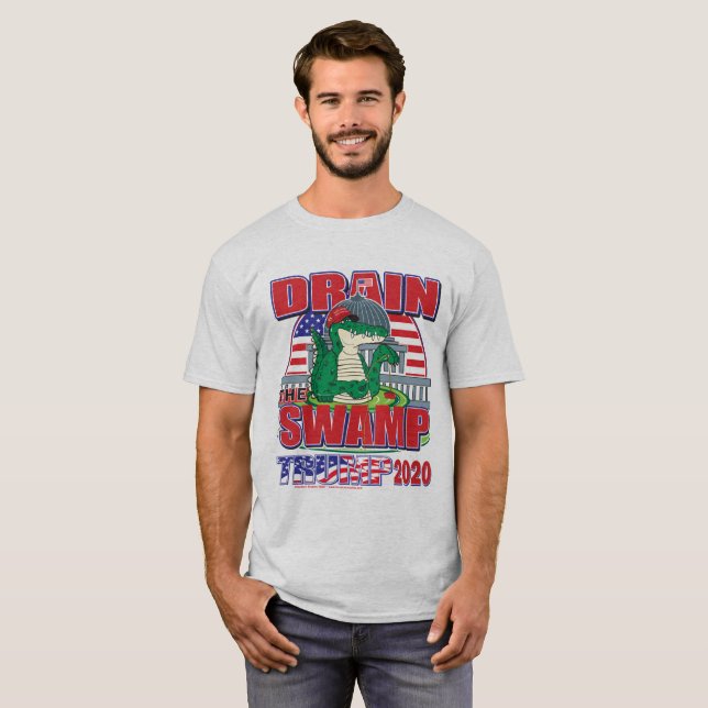 Camiseta Drain the Swamp Trump 2020 (Frente Completa)