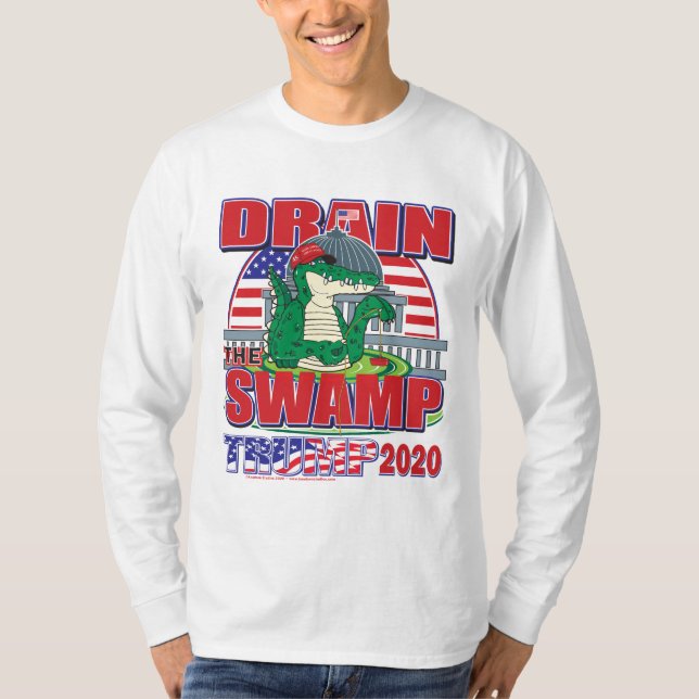 Camiseta Drain The Swamp Trump 2020 (Frente)