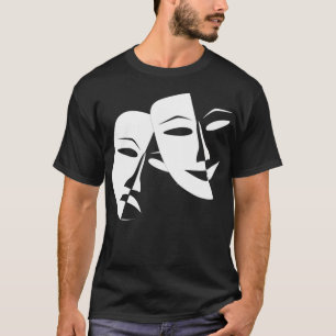 Camiseta Drama Comedy Opera Cinema Theato Máscara Feliz Tri