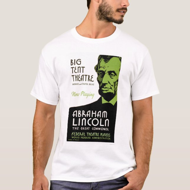 Camiseta Drama de Abraham Lincoln WPA 1936 (Frente)