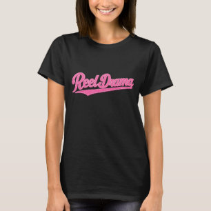 Camiseta Drama de Carretel Boneca Rosa Garotas que Pescam C