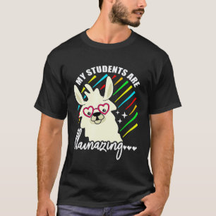 Camiseta Drama de Professora de Lhama Fofa  Meus Alunos são