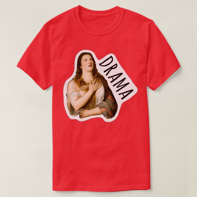 Camiseta drama de resposta renascentista (Frente do Design)
