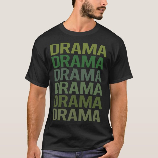 Camiseta Drama de Texto Verde (Frente)