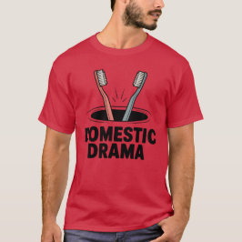 Camiseta Drama Doméstico | Design de Escova de Dentes de Ca