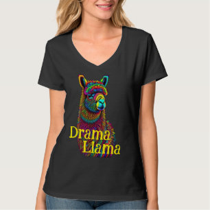 Camiseta Drama Llama - Cor psicodélica