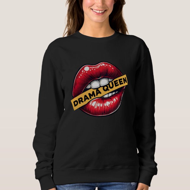 Camiseta Drama Queen Bold Lip Graphic Alluring Lip Design F (Frente)