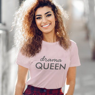 Camiseta Drama Queen   Moderna Trendência Legal Na moda Cu