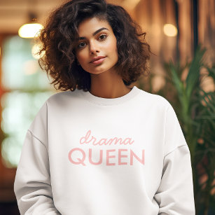 Camiseta Drama Queen   Moderna Trendy Cute Pink Na moda Div