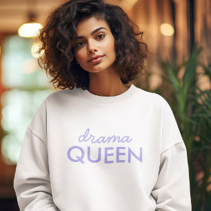 Camiseta Drama Queen Trendy Modern Purple Girly Cote Art