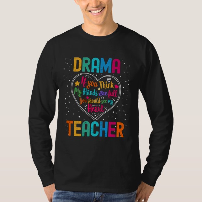 Camiseta Drama Teacher Appreciation Week Back to School Hea (Frente)