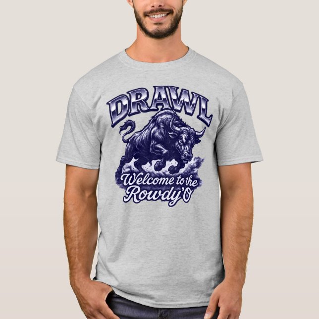 Camiseta Drawl Rowdy'O Mens (Frente)