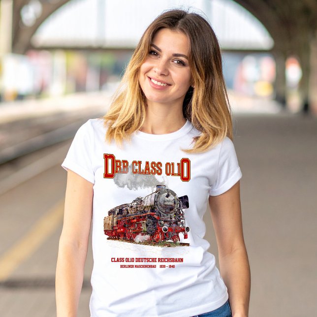 Camiseta DRB Class 01.10 Steam Train. Deutsche Reichsbahn (DRB Class 01.10 Steam Train. Deutsche Reichsbahn. Womens Basic T-Shirt)
