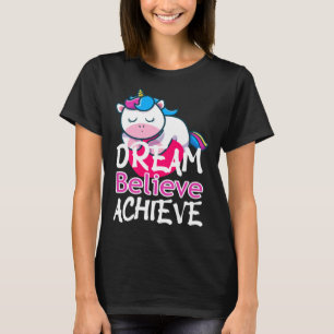 Camiseta Dream Acredite Achieve Rainbow Myth Fairytale Unic