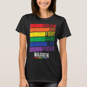 Camiseta Dream Big Fight Duro vive orgulhosa Elizabeth Warr