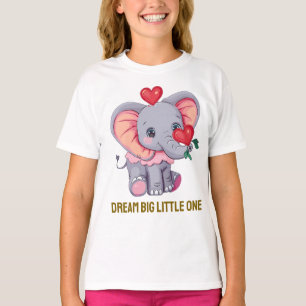Camiseta Dream Big Little One   Camisa-T de Elefante para B