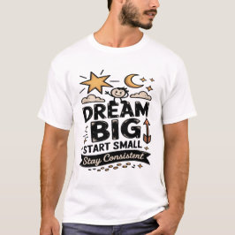 Camiseta Dream Big Start Small Stay Consistent 