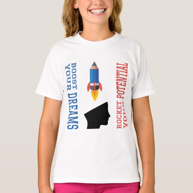 Camiseta Dream Booster e Potencial Rocket (Frente)