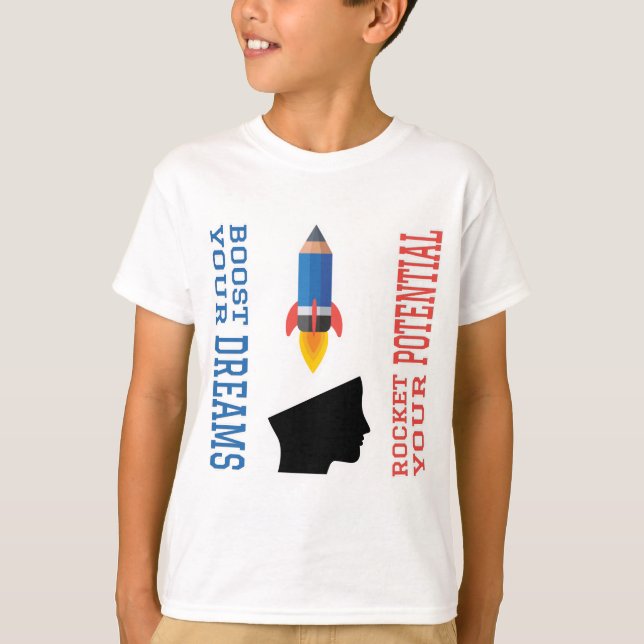 Camiseta Dream Booster e Potencial Rocket (Frente)