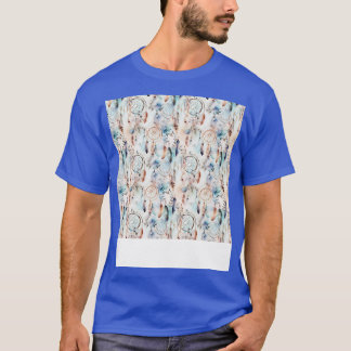 Camiseta Dream Catcher Seamless Pattern Bohemian Hippie Eth