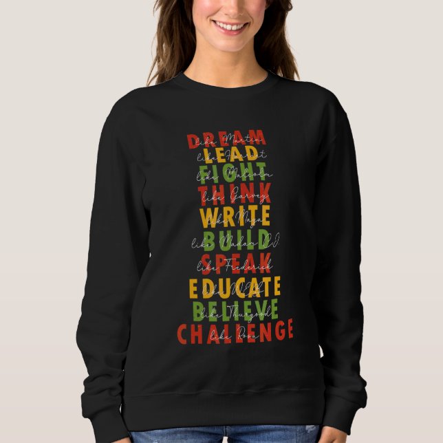 Camiseta Dream Lead Fight Think Write Build Speak Educar B (Frente)