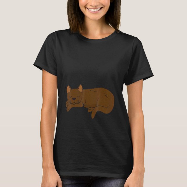 Camiseta Dream Sleep Snooze Snooze Light Burmese Cat Sleep (Frente)