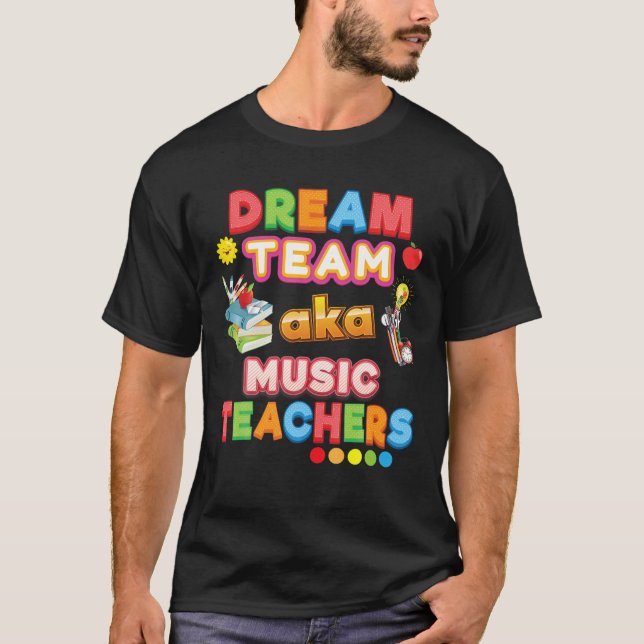 Camiseta Dream Team Aka Music Teacher De Volta A Scho (Frente)