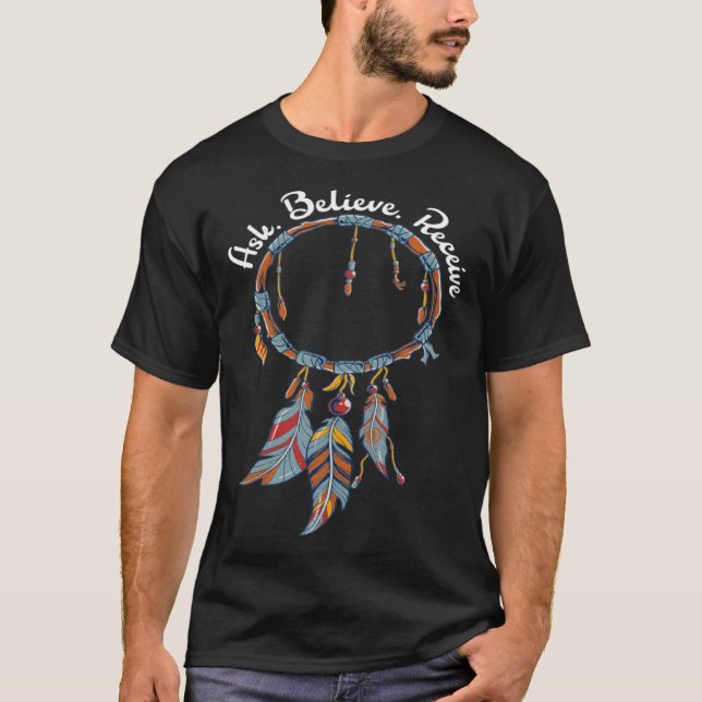 Camiseta Dreamcatcher Ask Believe Receive Manifestation (Frente)