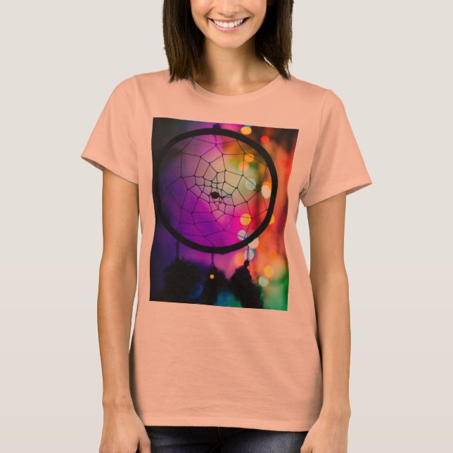 Camiseta Dreamcatcher Colorful Bokeh (Frente)
