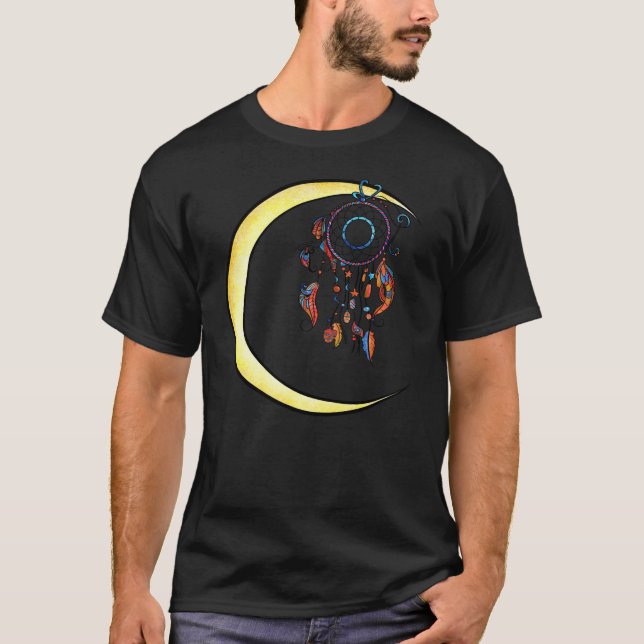 Camiseta Dreamcatcher Native American Hoop Design (Frente)