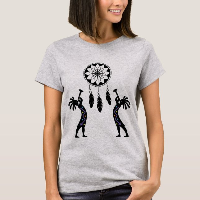 Camiseta Dreamcatcher Native American Kokopelli (Frente)
