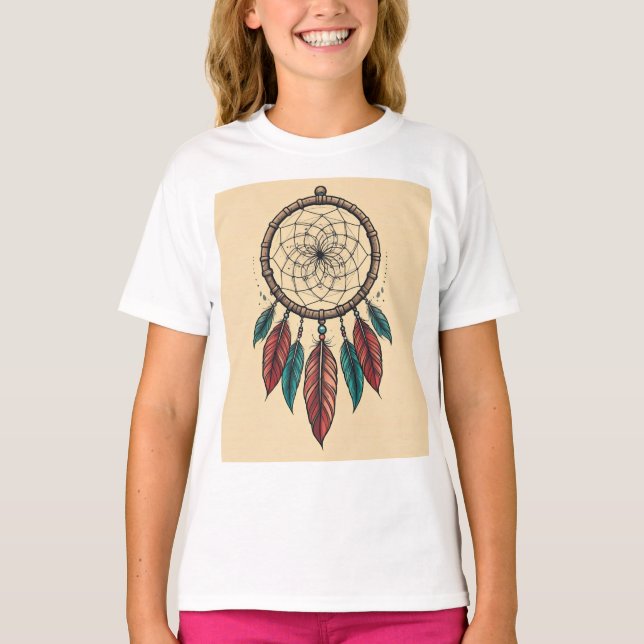 Camiseta Dreamcatcher Tattoo Sketch - D inspirado na poliné (Frente)