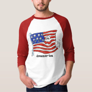 Camiseta Dreamer-ica Flag Cartoon T Shirt
