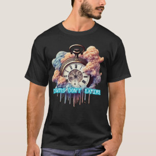 Camiseta Dreams Don't Expire - Logotipo surreal temido