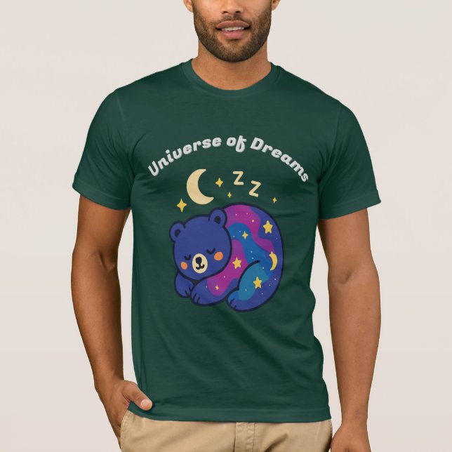 Camiseta Dreamspace Bear - Night Sky Animal Design (Frente)