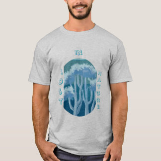 Camiseta Dreamy Blue Forest – Aesthetic Nature Illustration