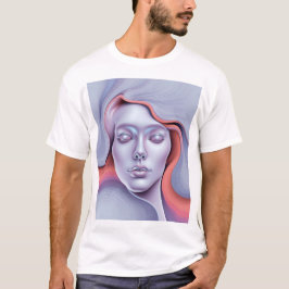 Camiseta Dreamy Ethereal Woman Portrait Surreal Flowing Art