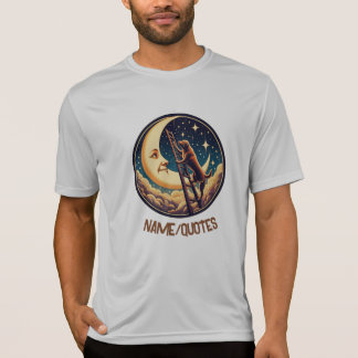 Camiseta Dreamy Moon & Dog Climbing Ladder