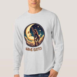 Camiseta Dreamy Moon & Dog Climbing Ladder