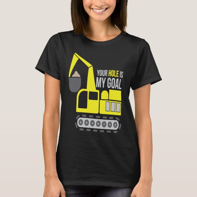 Camiseta Dredger Heavy Equipment Excavator Operator Dirty W (Frente)