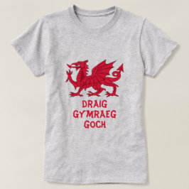 Camiseta drenagem Gymraeg goch, Dragão galês vermelho