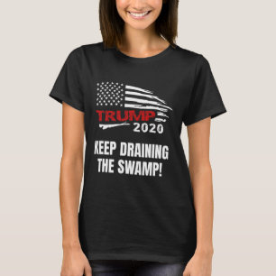 Camiseta Drenar o Pântano Trump Manter a América Grande