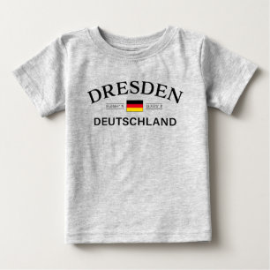 Camiseta Dresden Deutschland Coordenadas Alemão