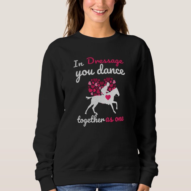 Camiseta Dressage Horse Girl Dresage Horseback Andar (Frente)